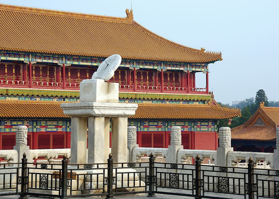 China, Pekin, Forbidden City, Sundial, forbidden city beijing, architecture, sculpture, national palace museum, collections of the imperial palace, beijing