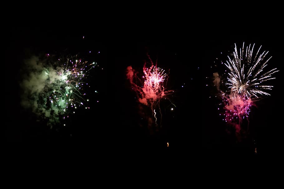 assorted, fireworks, daytime, firework, display, still, sparkle, crackle, light, show