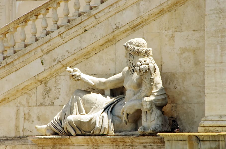 Rome, Statue, Abundance, Staircase, marble, romulus, remus, history, sculpture, architecture