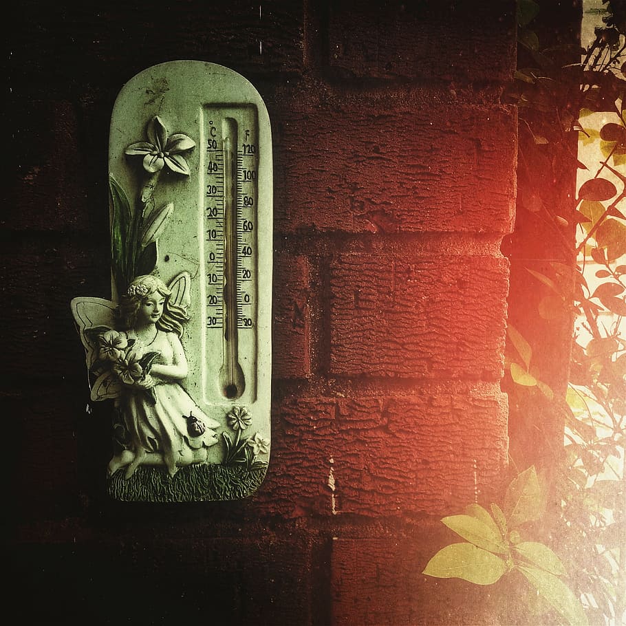 temperature, wall, sunlight, heat, thermostat, warm, climate, heating, cool, vintage