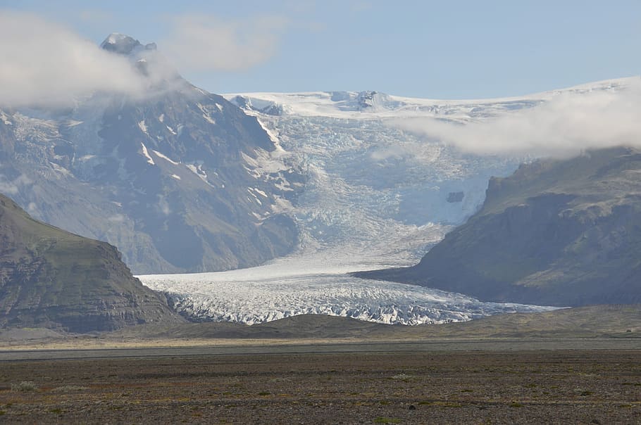 Исландия, Ледник, Скафтафетль, Лед, пейзаж, гора, природа, снег, пейзажи, красота в природе