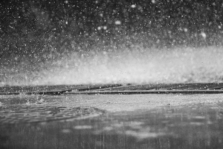raining, rain drops, wet, black and white, water, motion, scenics - nature, nature, beauty in nature, outdoors