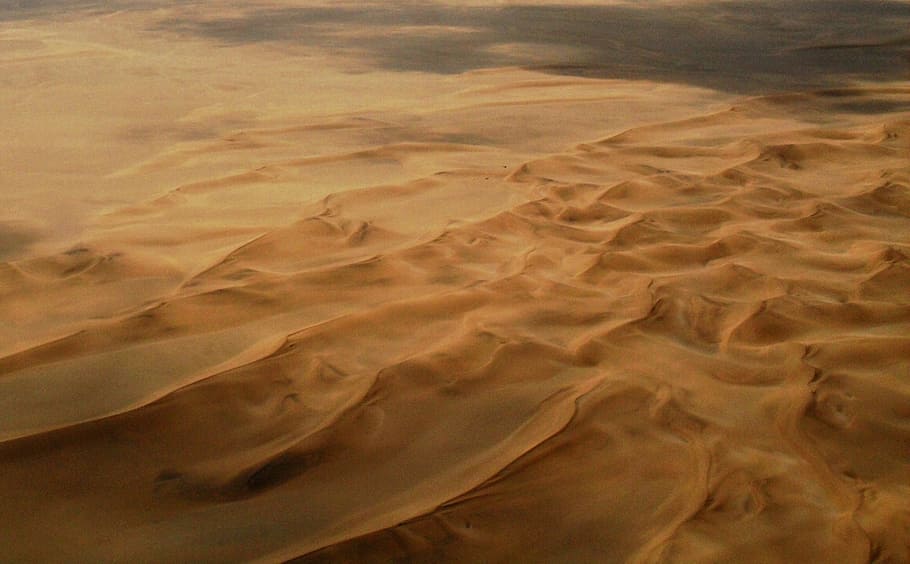 gurun pada siang hari, pasir, gurun, emas, cahaya, garis, riak, gelombang, bayangan cahaya, pola