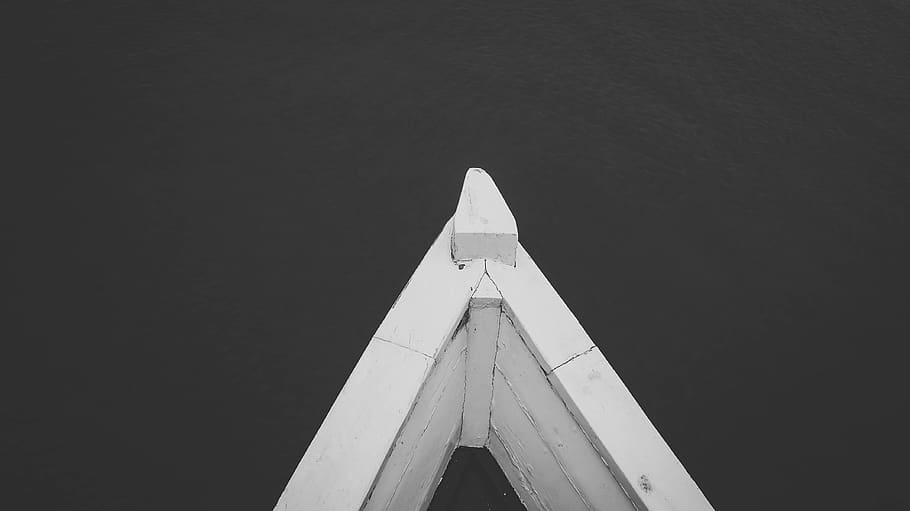 boat, bow, water, black and white, monochrome, vessel, nautical, adventure, recreation, outdoor