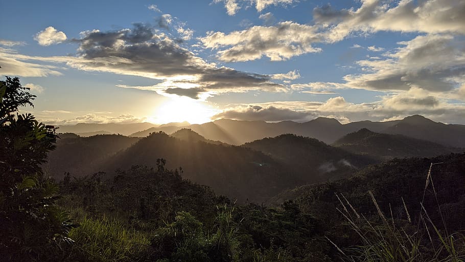 sunrise, puerto rico, ciales, mountains, landscape, winter, winter solstice, morning, nature, mountain