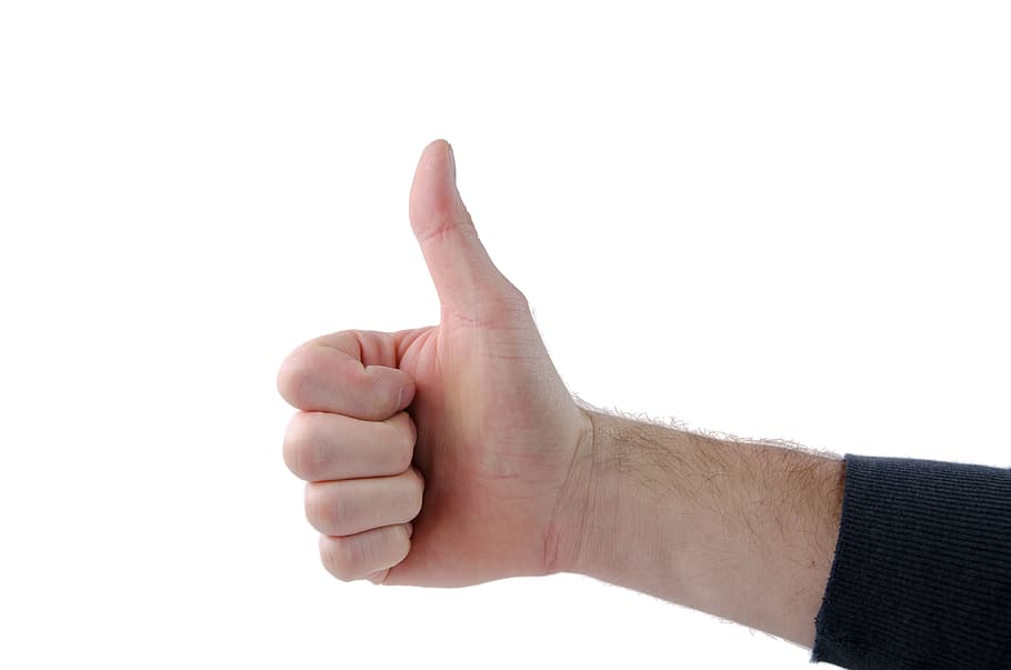 person, raising, thumbs, hand sign, hand, gesture, wrist, faust, feedback, thumbs up
