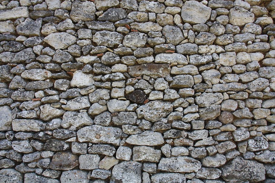 灰色のコンクリート壁, 壁, 天然石, 石, 構造, 背景, テクスチャ, 背景画像, ヴィンテージの壁, レンガの壁