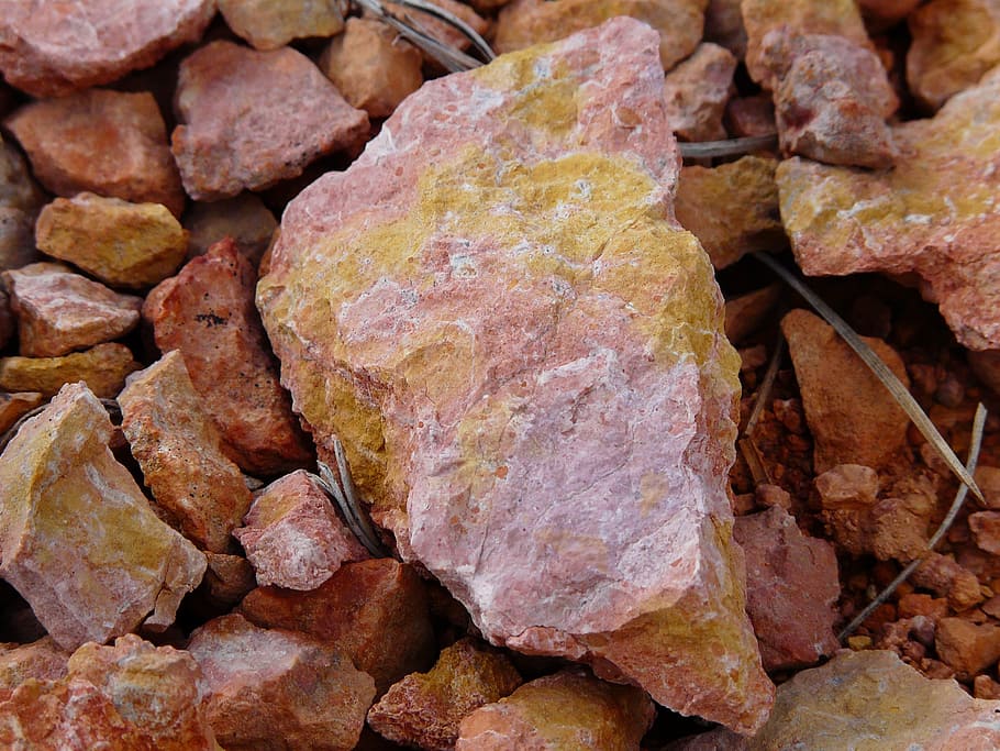 stone, rock, scree, rocks, red, sand stone, colorful, color, close-up, full frame
