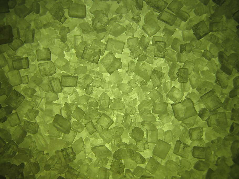 crystals, sugar, food, green, makro, structure, crystalline, backgrounds, full frame, pattern