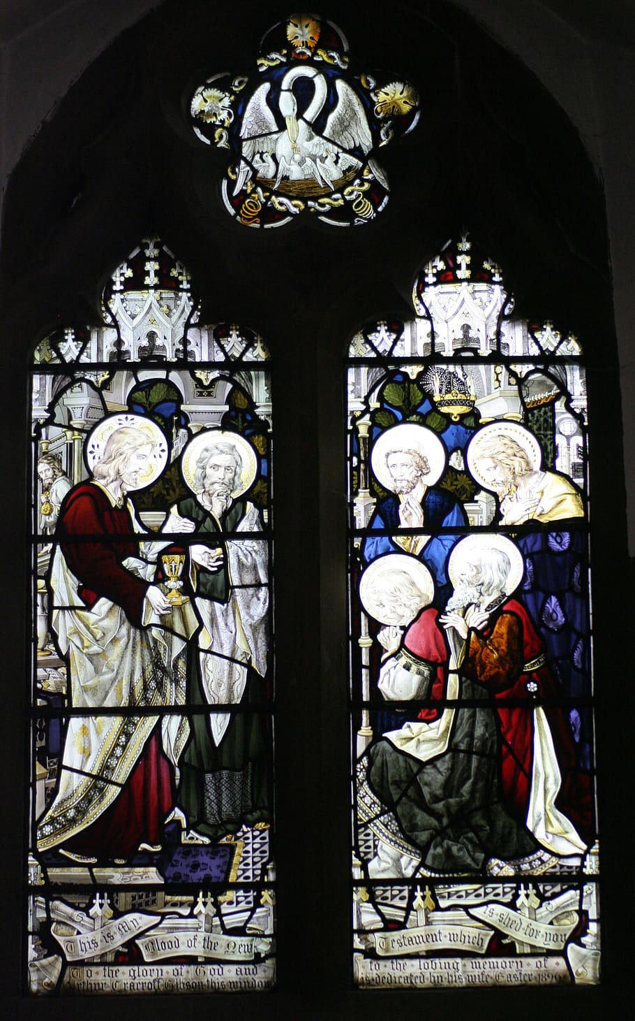 stained glass window, st michael's church, sittingbourne, st michael's sittingbourne, church, holy communion, jesus, religion, god, christian