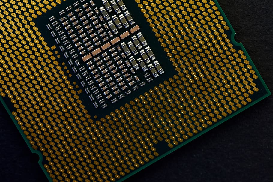 CPU, procesador, chip, computadora, macro, primer plano, tecnología, fondo, circuito, componente
