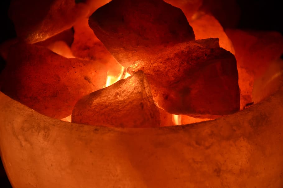 lamp, pink salt, himalayas, heat - temperature, flame, burning, fire, nature, fire - natural phenomenon, close-up