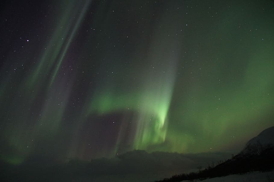 time lapse photography, northern, lights sky wallpaper, northern lights, sweden, lapland, aurora borealis, starry sky, solar wind, aurora