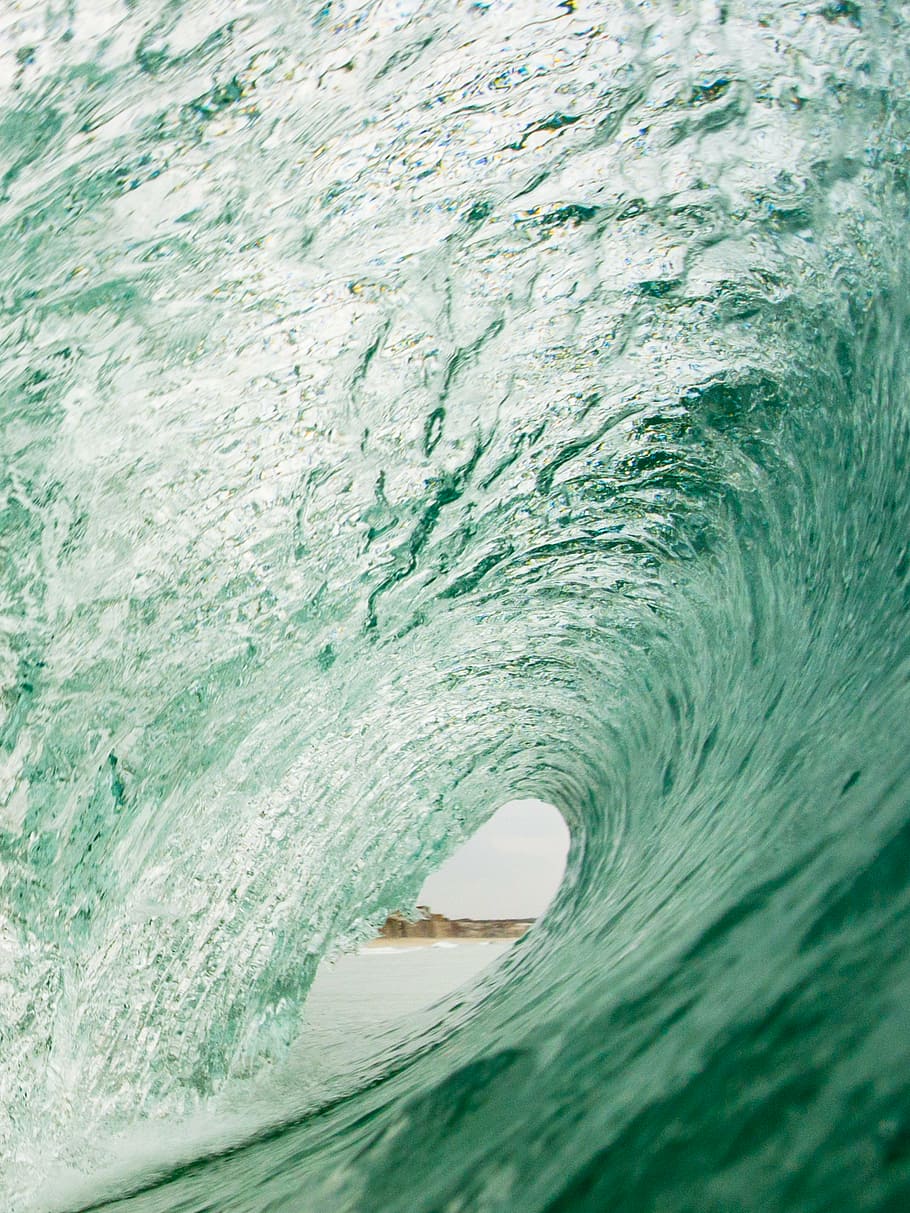 onda de barril, água, verde, golfe, surfar, mar, férias, ondas, esportes, ação