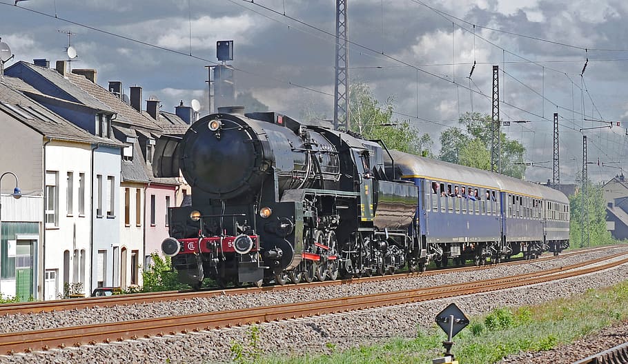tren de vapor, cruce especial, el espectáculo de vapor en 2018, conc, trier, mosel, saar, sour, ferrocarriles estatales de luxemburgo, cfl