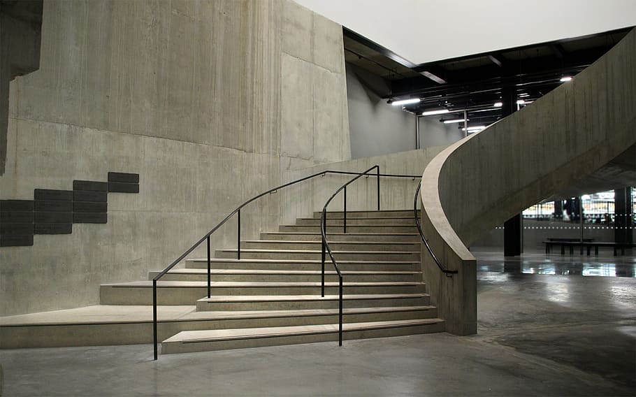 brown stair, london, tate modern, gallery, stairs, concrete, steps, staircase, steps and staircases, built structure
