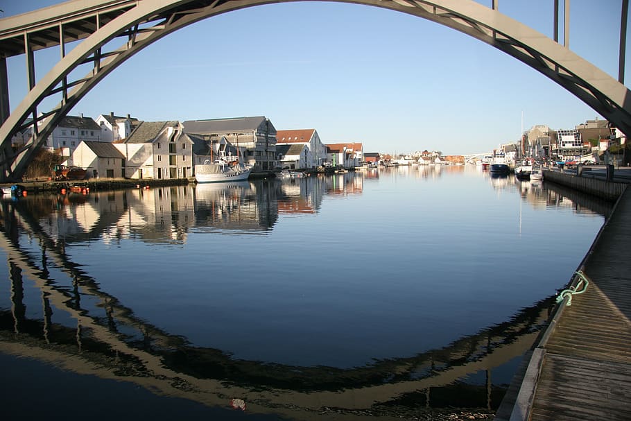 ponte de risøy, san pedro garza garcia, ponte da cidade, preço bonito de vegers, costa, ponte, água, céu, azul, luz do sol