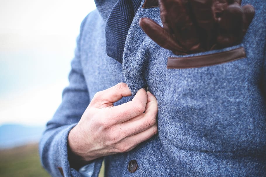 fastening button, Fastening, Button, Coat, men, outdoors, people, one Person, adult, caucasian Ethnicity