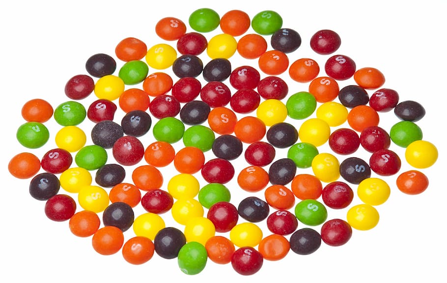 variety of candies, skittles, candy, colorful, snack, food, confection, group, multicolored, assortment