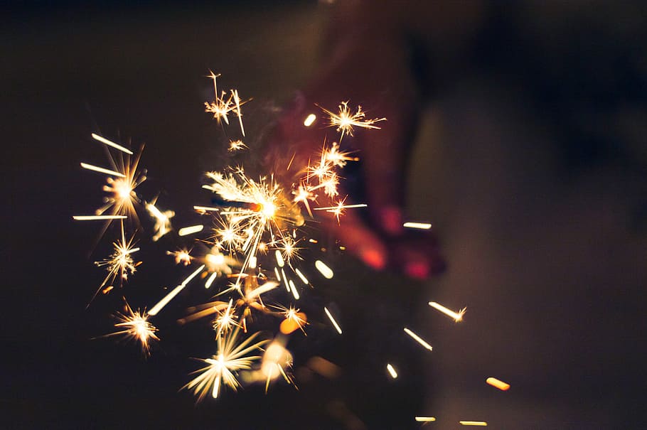 firecracker, sparkler, lights, fire, flame, dark, night, celebration, christmas, fire - Natural Phenomenon