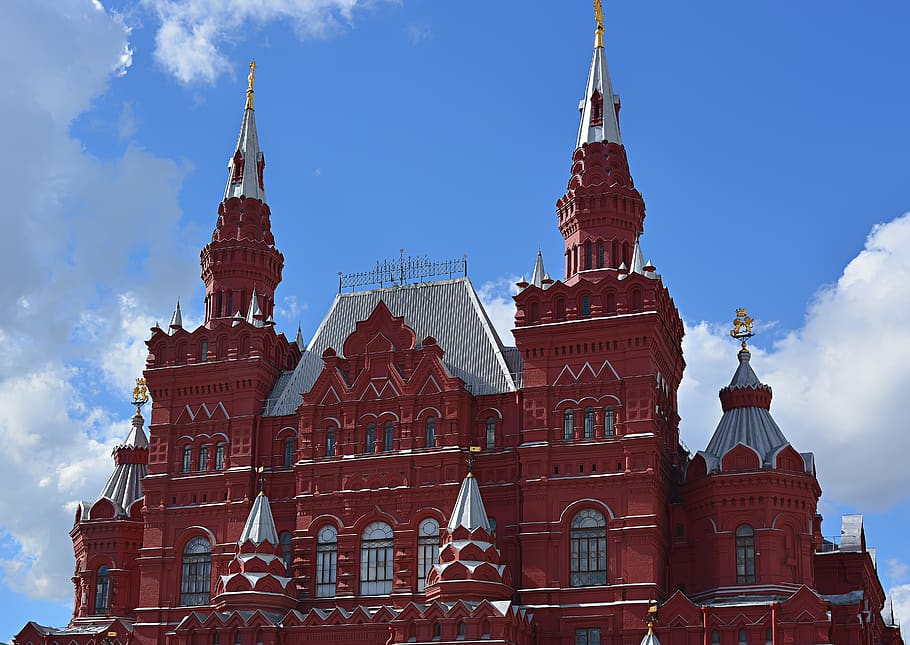 moscow, red square, the kremlin, red, city, russia, cathedral, history, Arsitektur, eksterior bangunan
