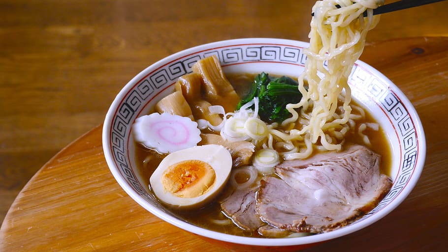ramen, soy sauce, chinese noodles, noodle, shirakawa ramen, delicious, themes, diet, ingredients, dining table
