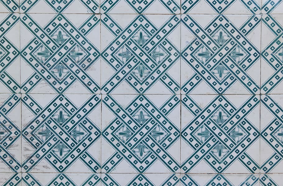 white, blue, ceramic, tiles, portugal, ceramic tiles, wall, covering, regular, pattern