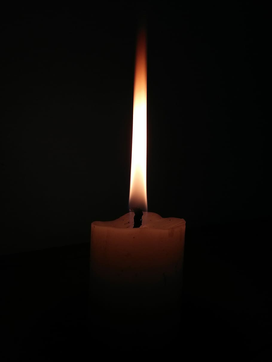 Candle, Api, Lamp, Light, Torch, Dark, flame, burning, heat - temperature, black background
