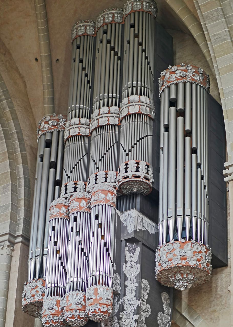 trier, dom, organ, main organ, domorgel, musical instrument, house of worship, architecture, built structure, building