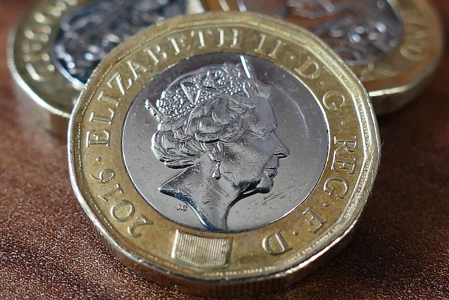 pound coin, british, new, money, finance, pound, currency, one, cash, coin
