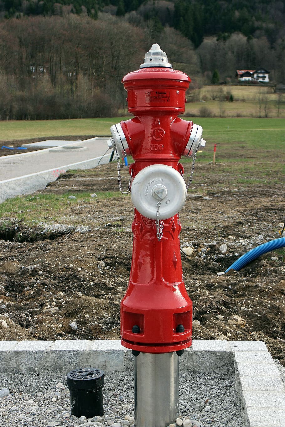 hydrant, water, metal, red, fire, delete, fire delete, fire fighting, removal, water distribution system
