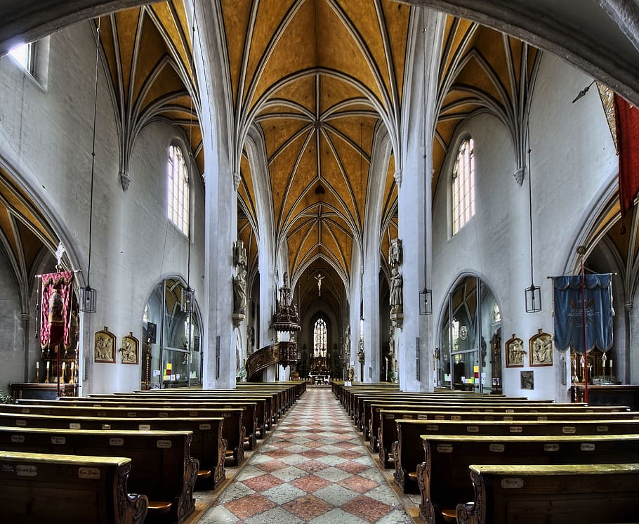 Wasserburg, Inn, Old Town, st jacob's church, hdr, church, indoors, christianity, religion, architecture