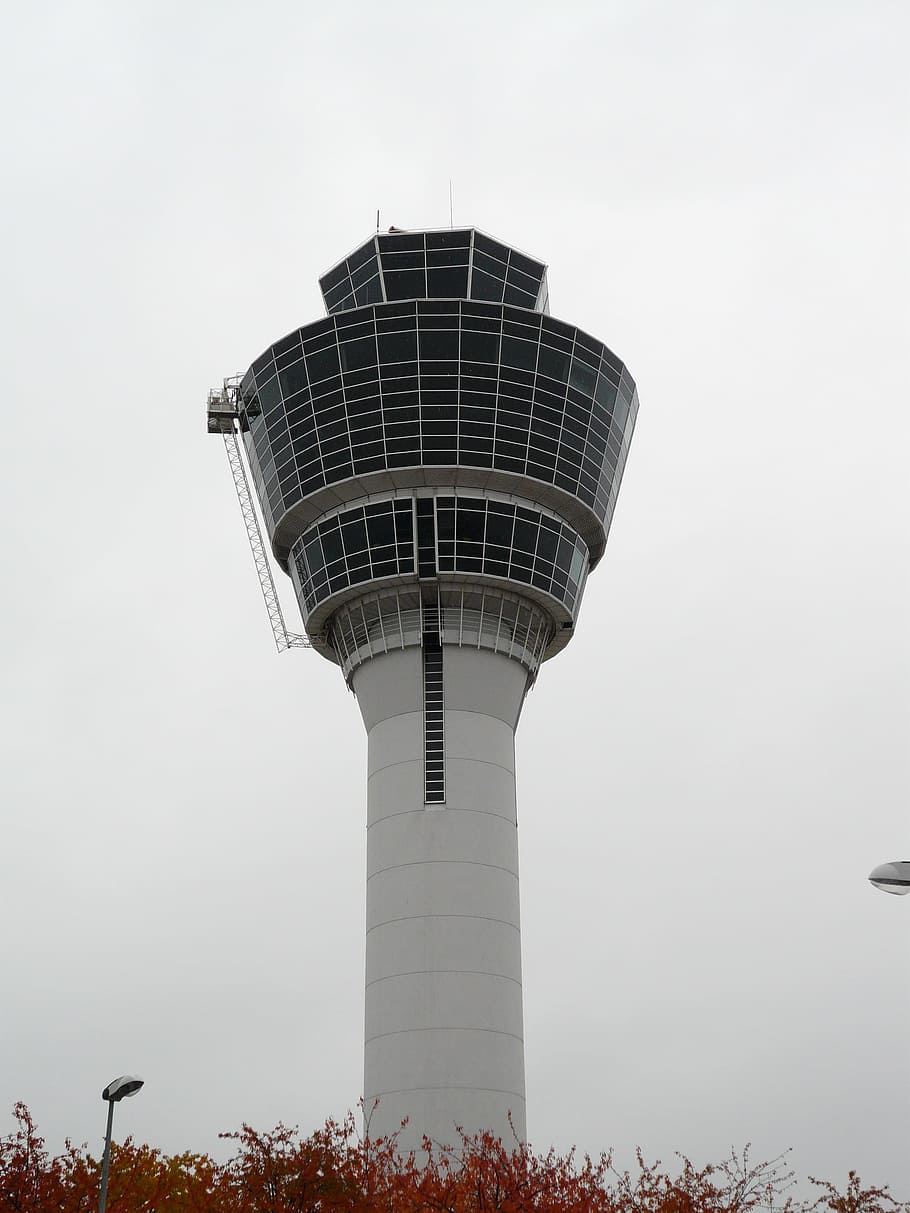 Control Tower, Airport, tower, air monitoring, building, architecture, atc unit, air traffic control, day, skyscraper