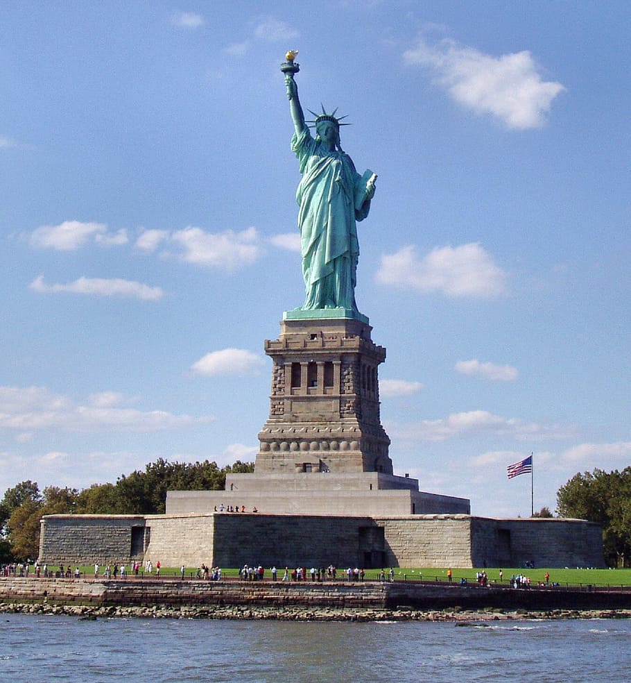 estátua da liberdade, ponto de referência, nova york, américa, monumento, símbolo, famoso, história, senhora, atração
