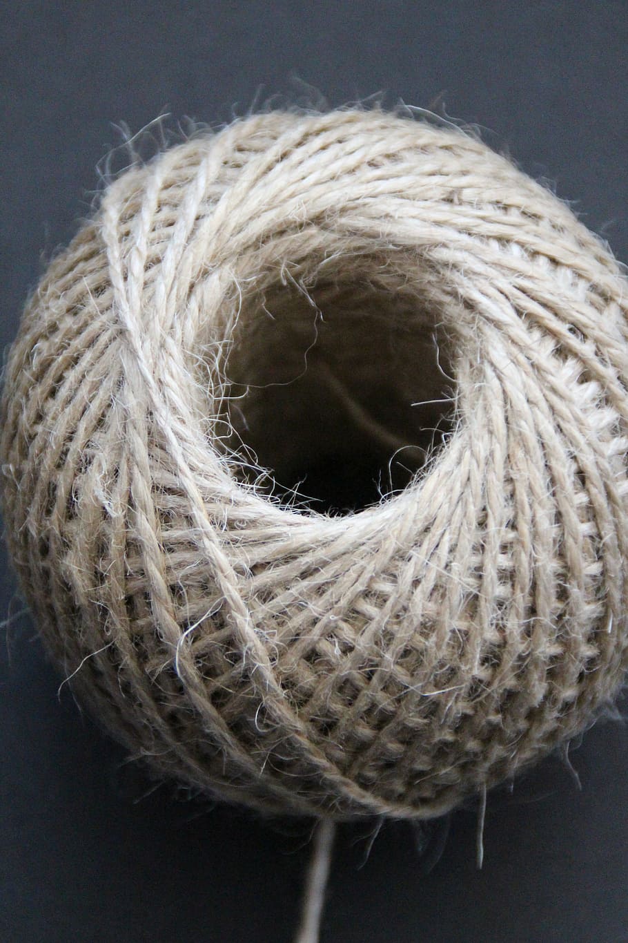 ball, jute, rope, string, macro, close-up, still life, indoors, wool, pattern