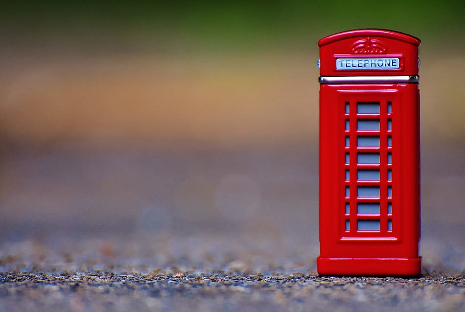 Phone Booth, English, phone, telephone house, england, dispensary, retro, red, call, red telephone box