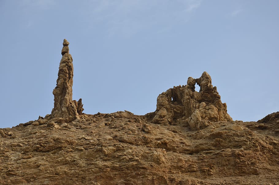 Lot, A Pillar, Pillar Of Salt, Israel, Jordan, a pillar of salt, day, outdoors, nature, desert