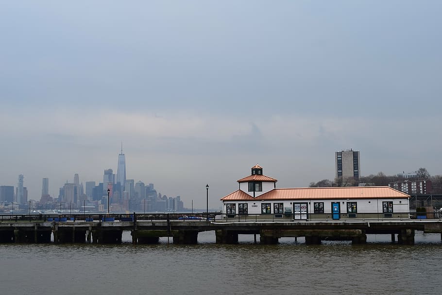 dock, manhattan, hoboken, water, pier, new, city, york, urban, architecture