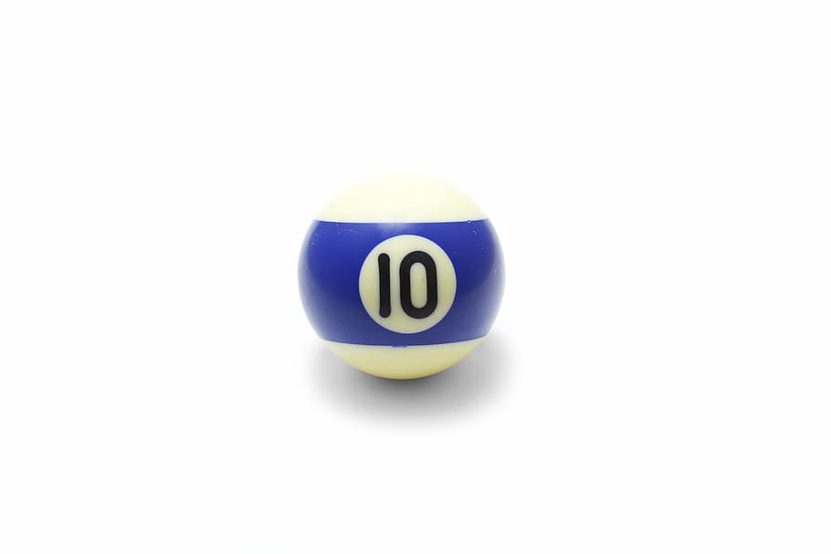 blue, 10 billiard ball, ball, yellow, pool, closeup, life, symbol, ten, cutout