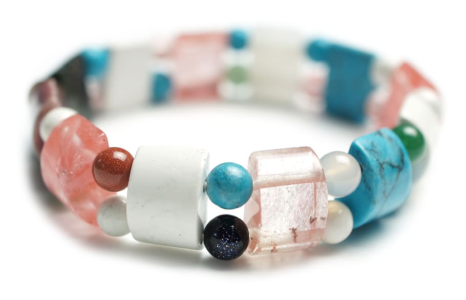 beaded multicolored bracelet, gemstone bracelet, bracelet, stretch, gem, gems, stone, stones, bead, beads