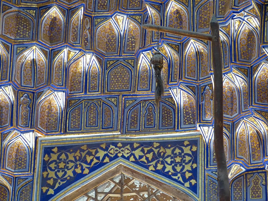 gur emir, grave, mausoluem, tomb, timur lenk, ornament, golden, ornaments, samarkand, uzbekistan