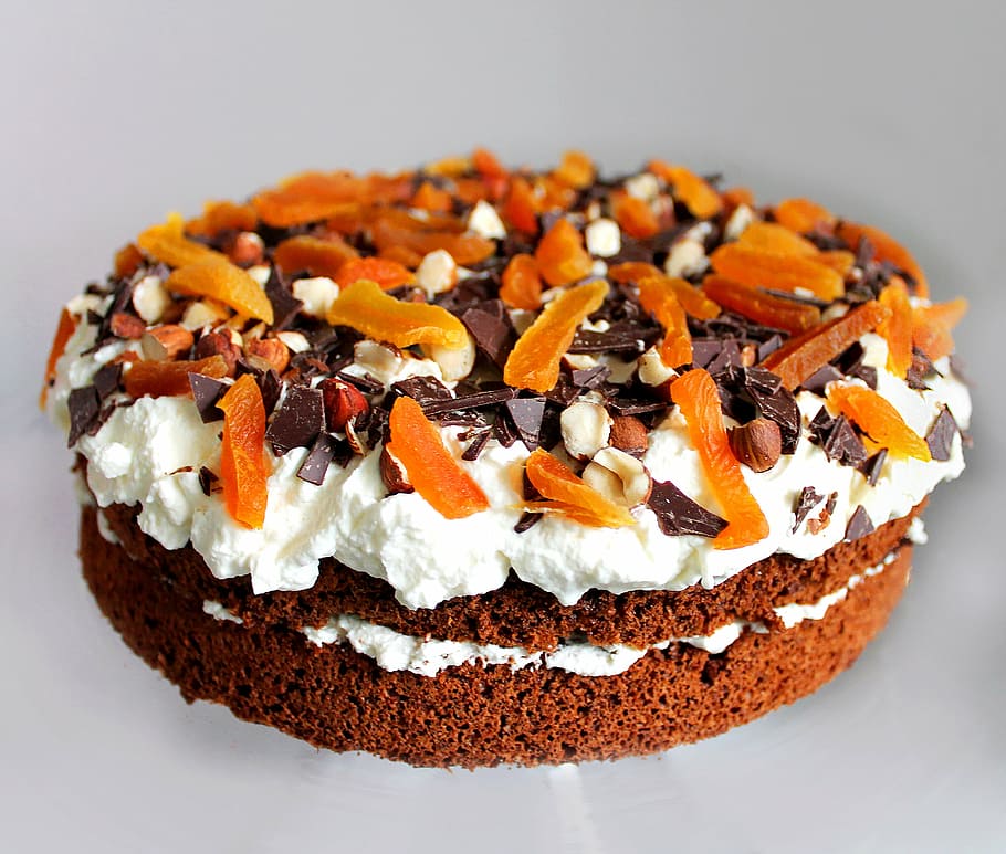 chocolate cake, layer cake, rye bread pie, dessert, cake, food, delights, beautiful, festive, whipped cream