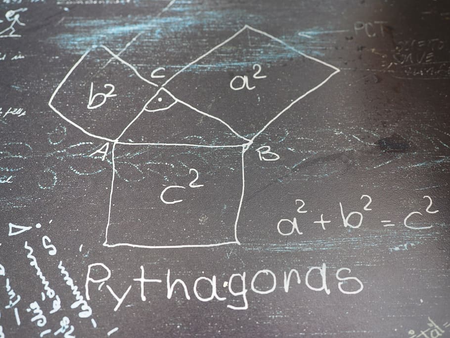 fórmula do teorema de pitágoras, pitágoras, matemática, formal, triângulo, raiz quadrada, em ângulos retos, hipotenusa, equação, ângulo