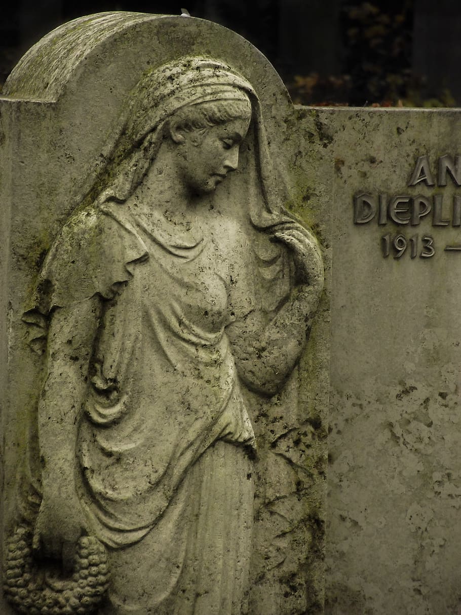Gravestone, Headstone, Cemetery, Grave, cemetery, grave, tombstone, death, gravestone plate, grieve, sculpture