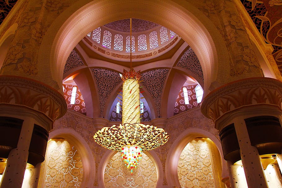interior, design, amazing, pray, muslim, sheikh zayed grand mosque, mosque, minaret, architecture, religion