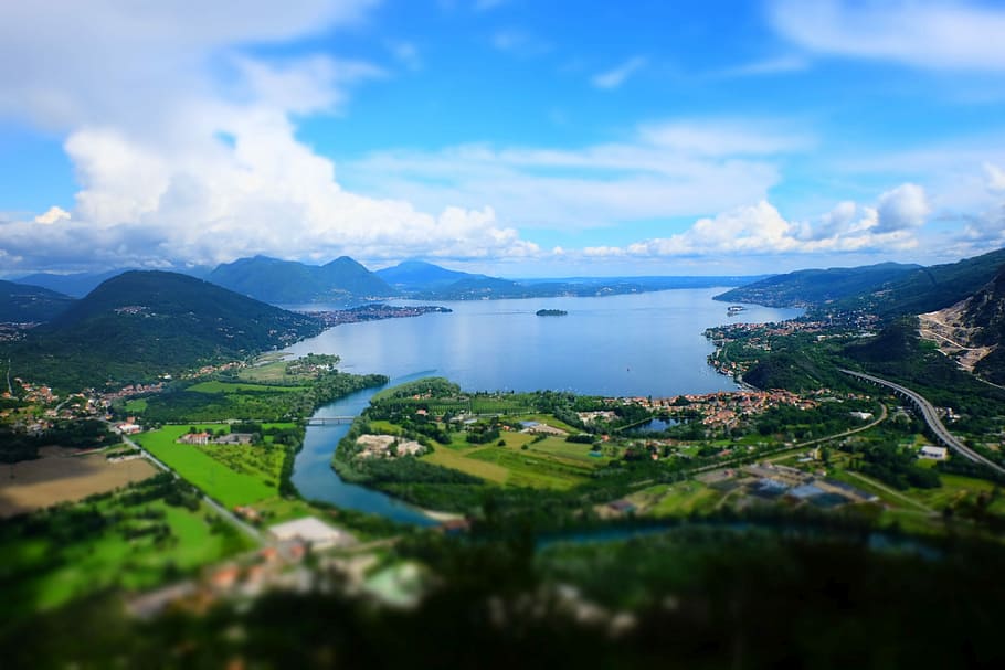Lago Maggiore, Maggiore, Lake, Panorama, Locarno, lake, isolabella, landscape, blue hour, switzerland, italy