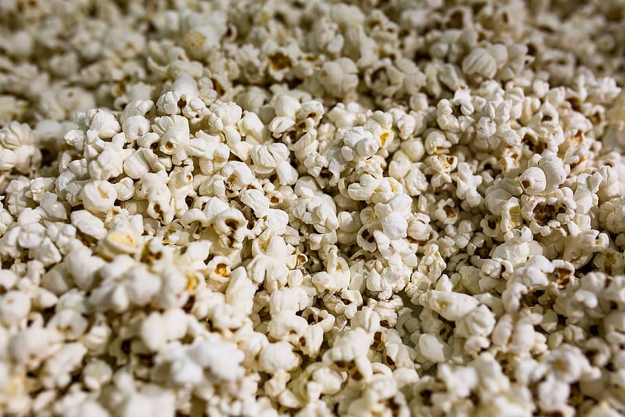 white, snack, corn, popcorn, kernel, Close-up, food, food and drink, large group of objects, abundance