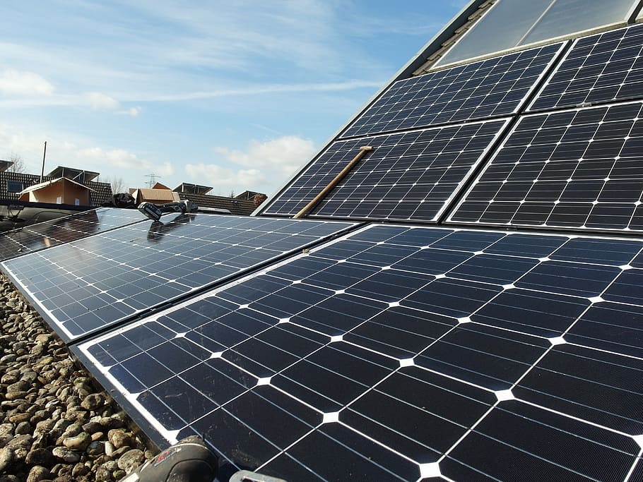 solar, panels, roof, solar panels, energy, durable, save, sun, arouse, alternative energy