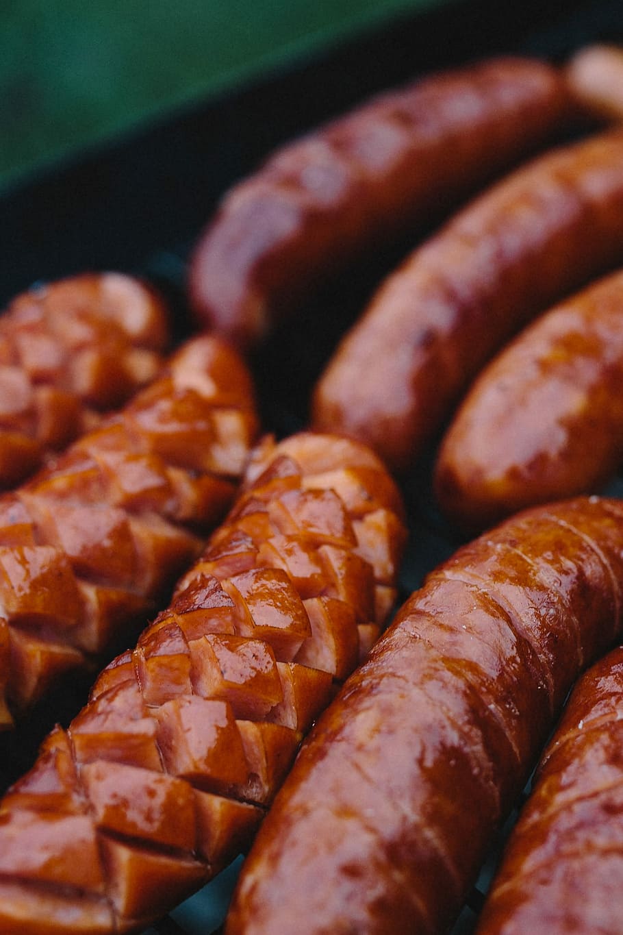 grill, Sausages, sausage, food, kielbasa, barbecue, cook, fire, flame, grilling
