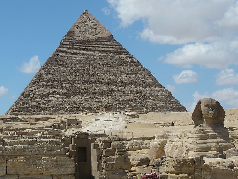 pyramid, giza, egypt, pyramids, sphinx, cairo, archeology, temple, ancient, egyptian